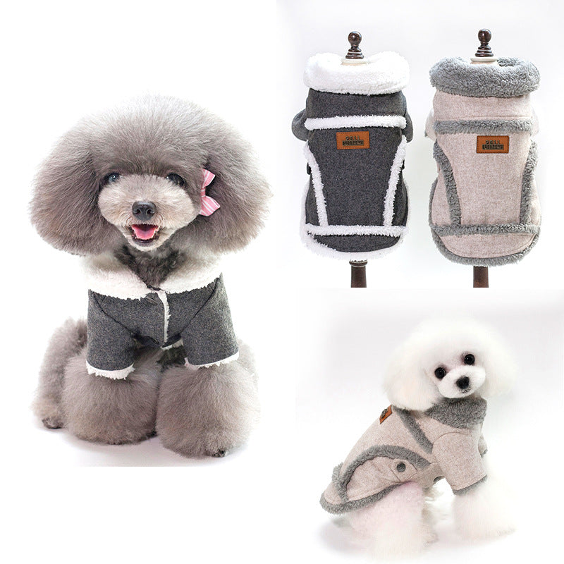 Warme, personalisierte Hundejacke mit Fleecefutter (UK-Style)