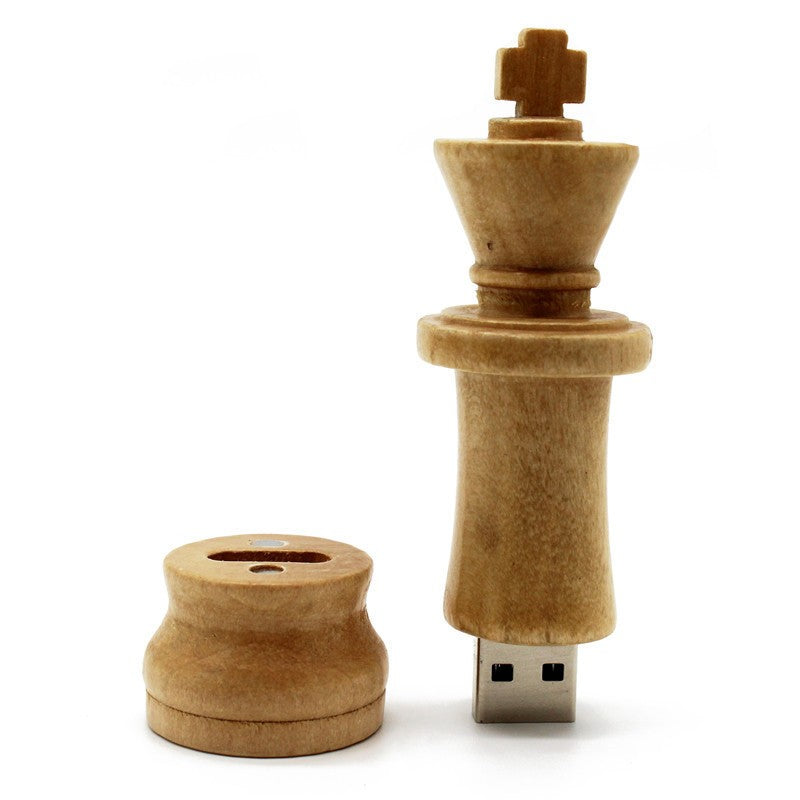USB Stick Schachfigur König Holz