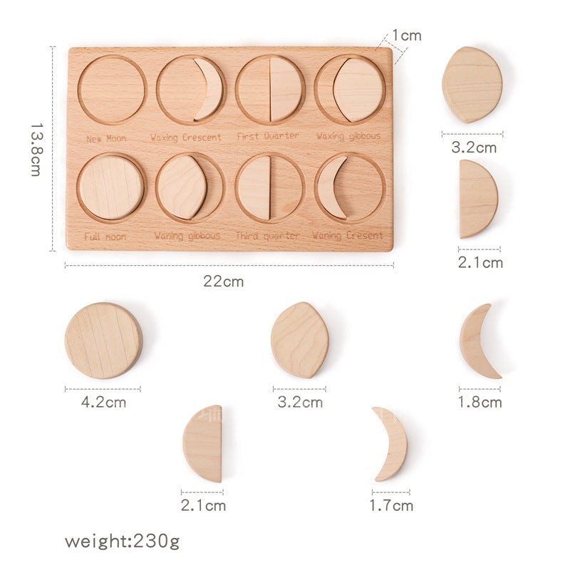Holz Mondphasen Puzzle für frühe Bildung – Bild 6 | LuxeStyle