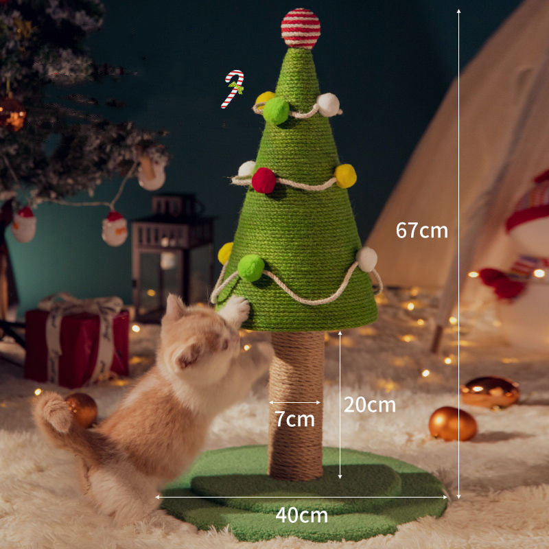 Minimalistischer Katzen-Kletterbaum Weihnachten