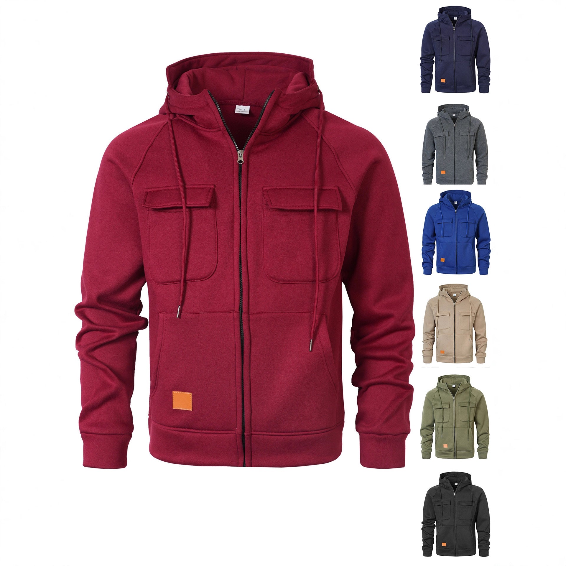 Herren Loose-Fit Hoodie mit Stehkragen