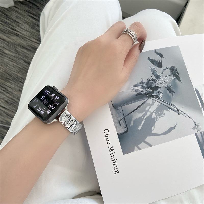 Geometrisches Metall-Armband für Apple Watch – Bild 7 | LuxeStyle