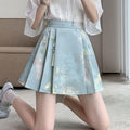 Satin-Minirock im New Chinese-Stil