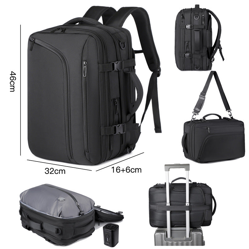 Kompressionsrucksack mit Vakuumfunktion, schwarz – Bild 4 | LuxeStyle