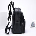 Schwarzer Lederrucksack für Männer und Frauen | LuxeStyle