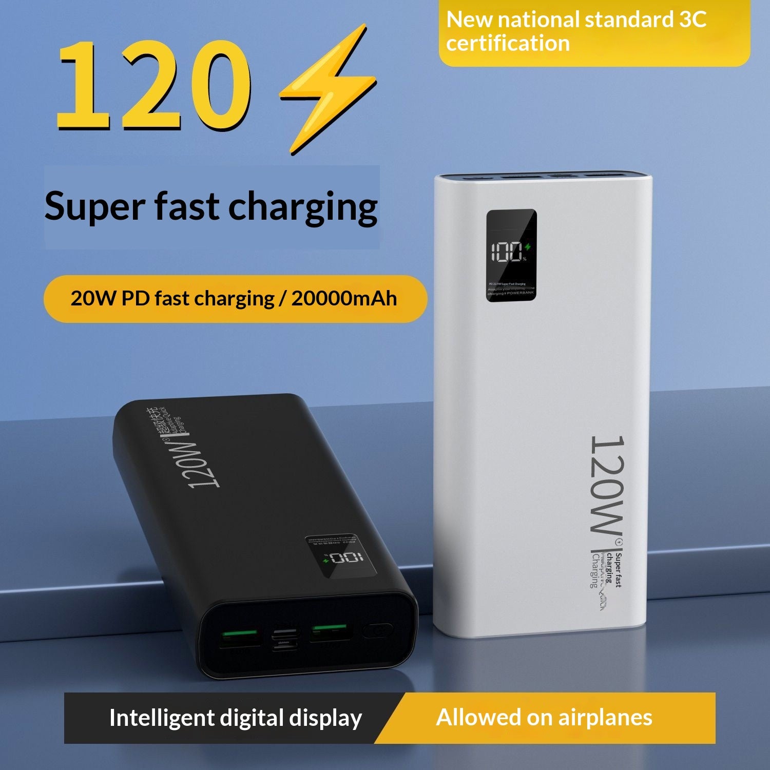 Powerbank 20'000 mAh, ultraschlank