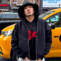 Kapuzenjacke mit Doppelreissverschluss für Herren – Bild 6 | LuxeStyle