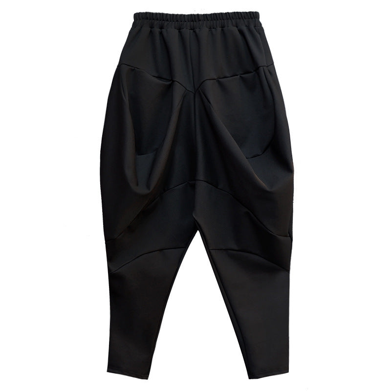 Weite Gothic-Hose mit Elastikbund