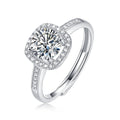S925 Sterling Silber Moissanit Ring