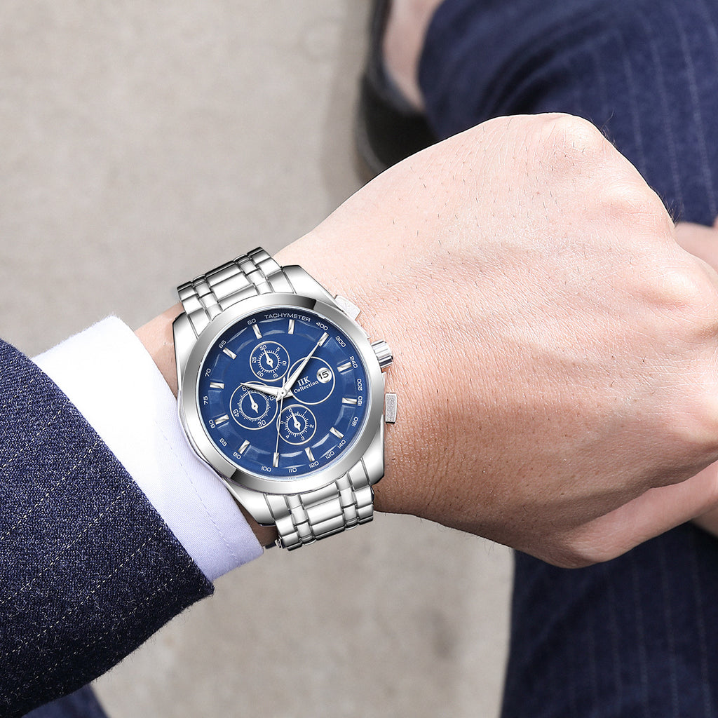 Luminöse Herrenquarzuhren mit Alloy-Armband