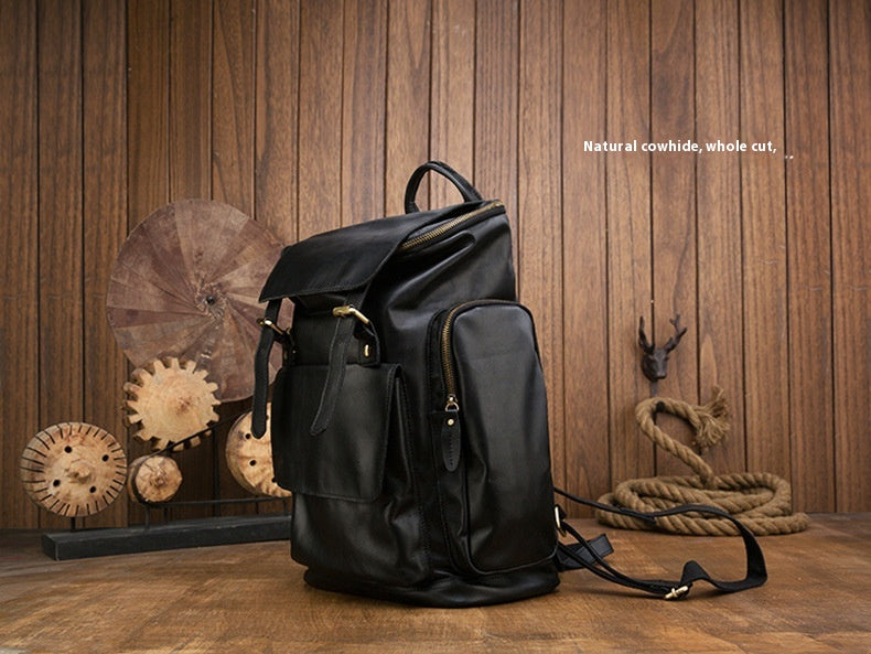 Handgefertigter Herrenrucksack aus echtem Leder – Bild 7 | LuxeStyle