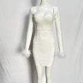 Bandage-Kleid mit Federdetails – Bild 10 | LuxeStyle