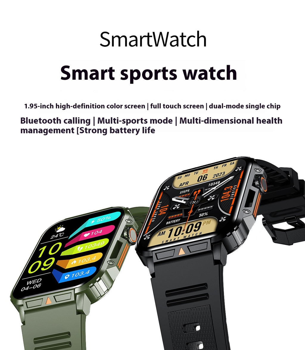 Sport-Armbanduhr mit Bluetooth-Call & Schrittzähler