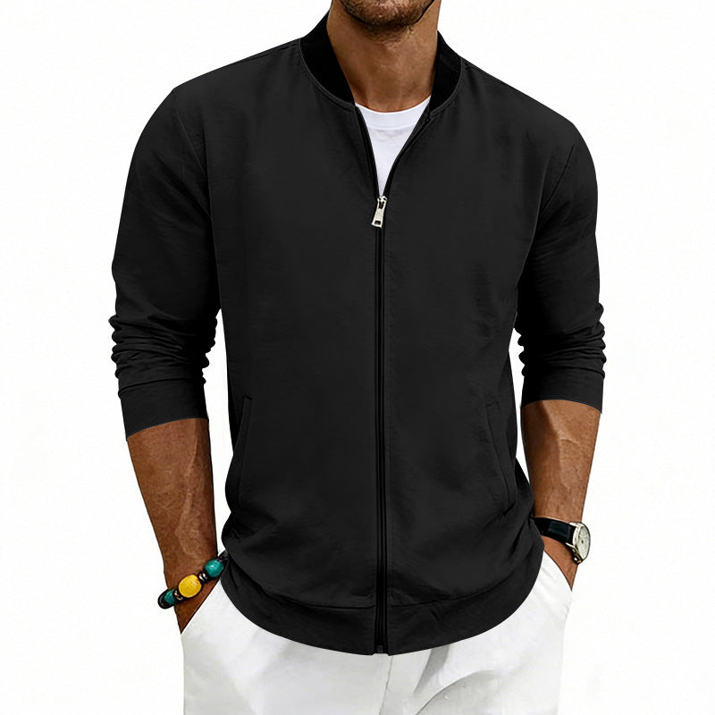 Vintage Baseball-Jacke mit Stehkragen