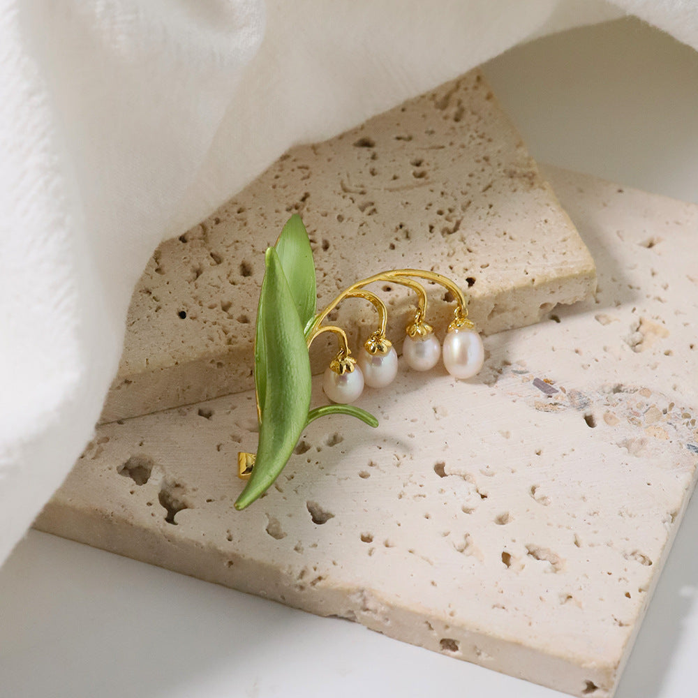 Lily of the Valley Kupferbrosche Grün – Bild 3 | LuxeStyle