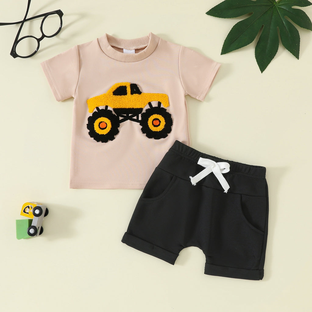 Baby Jungen Set mit Kurzarmshirt und Shorts | LuxeStyle