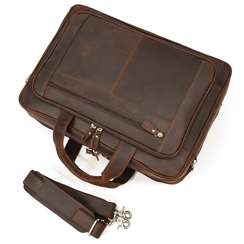 Vintage Herren Handtasche aus Echtleder