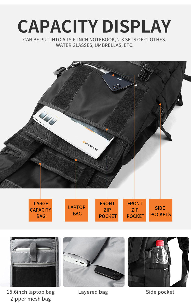 Taktischer Herren-Rucksack mit grossem Volumen – Bild 5 | LuxeStyle