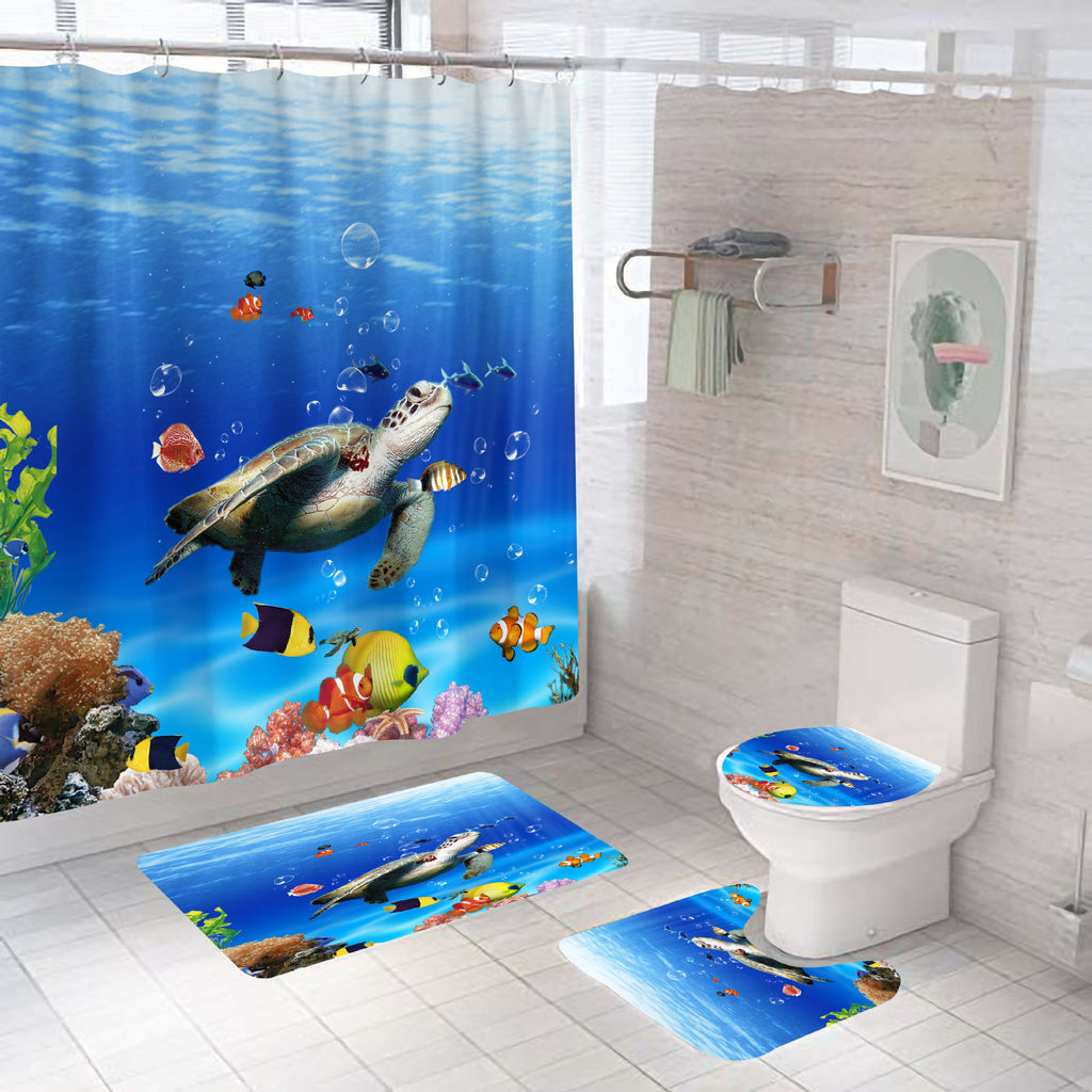 Duschvorhang-Set Unterwasserwelt – Bild 4 | LuxeStyle