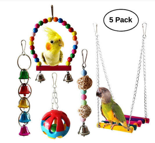 Vogelspielzeug-Set mit Holzleiter & Bällen – Bild 8 | LuxeStyle
