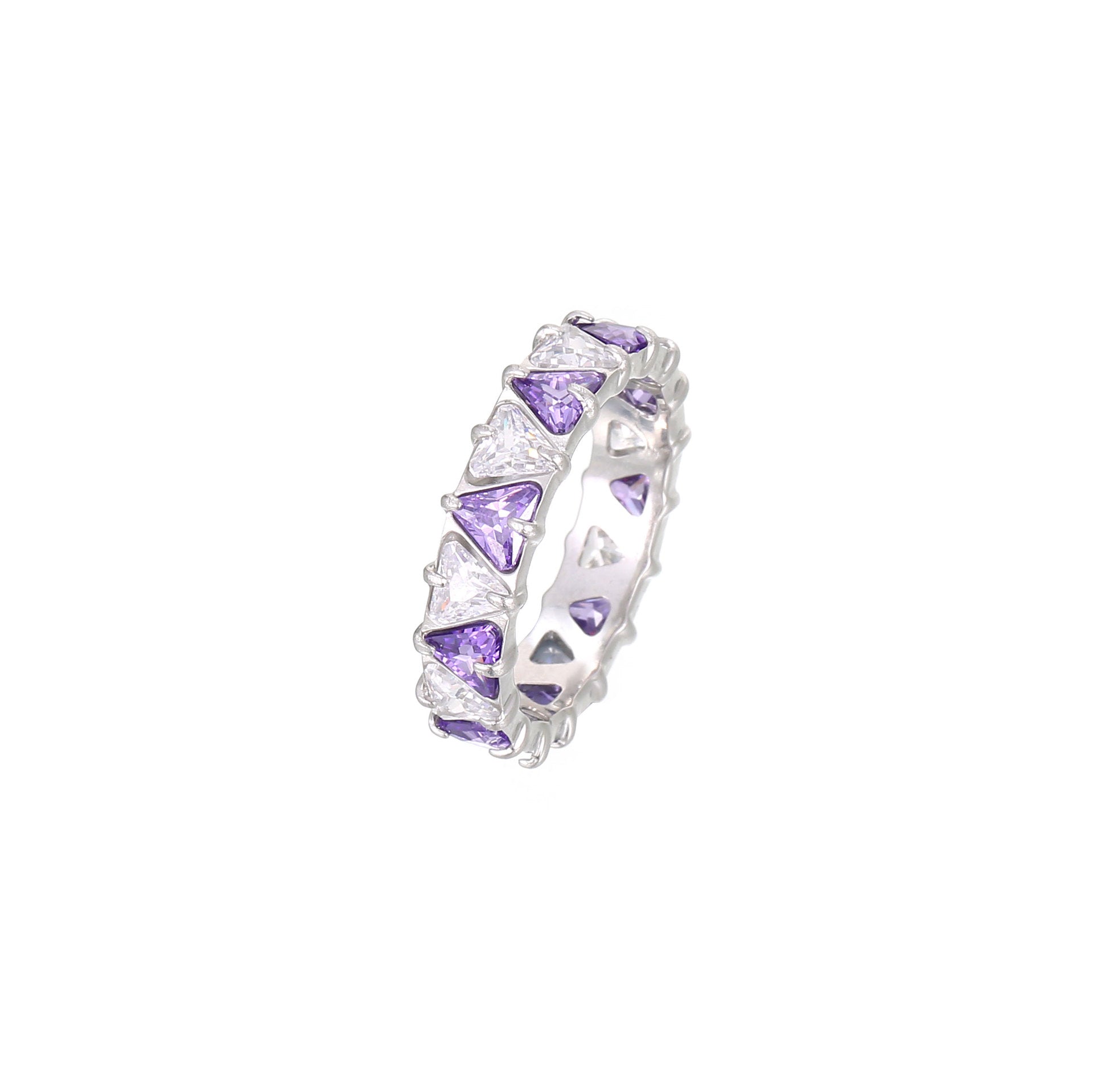 Herzring aus Titanstahl mit Zirkonia