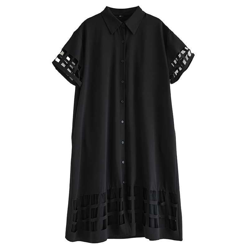 Lässiges Mesh-Kleid in Übergrösse