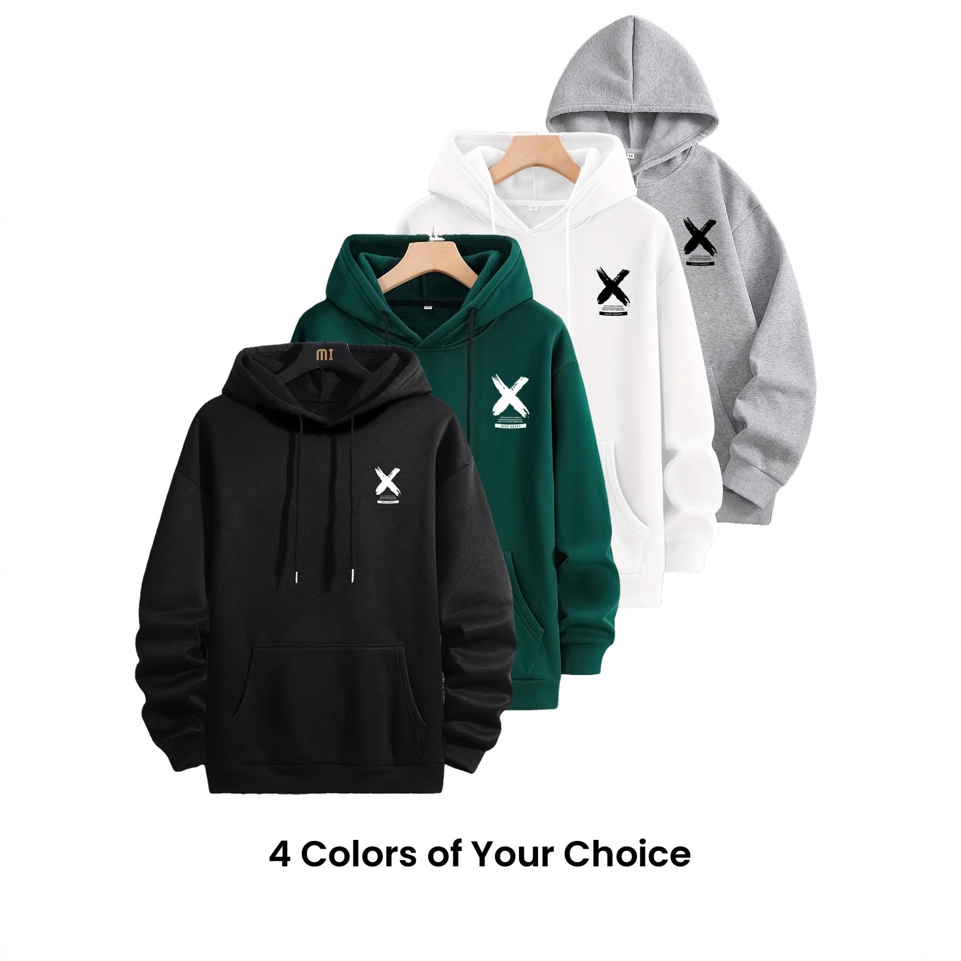 Herren Hoodie mit Letter-Print