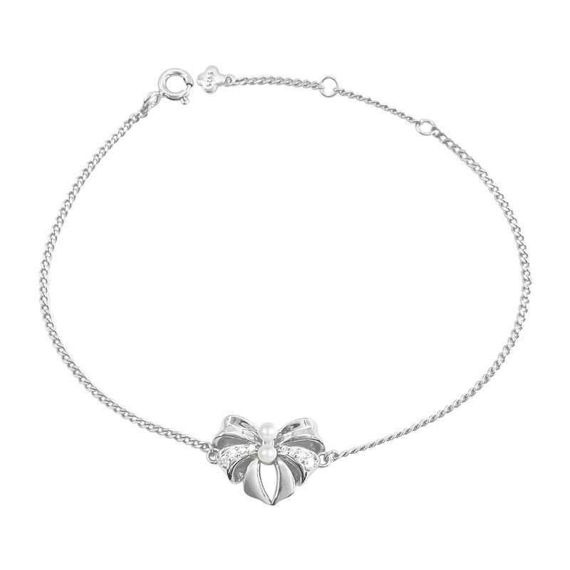 Silberarmband mit Zirkon-Schleife – Bild 3 | LuxeStyle