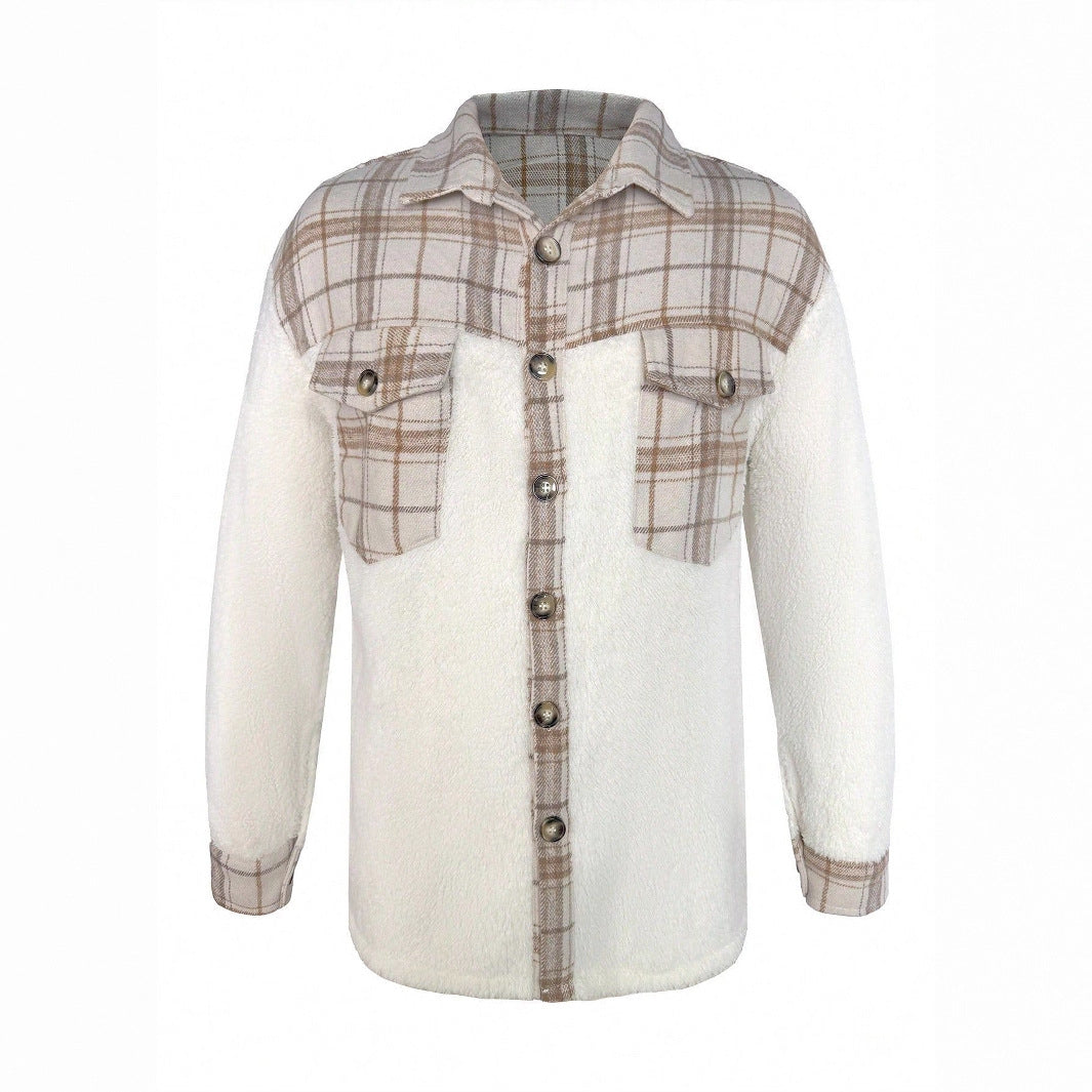 Grau-Weiss Karo Jacke