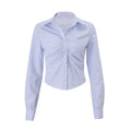 Eleganter Damen Cardigan mit Polokragen und Streifen – Bild 1 | LuxeStyle