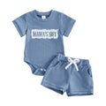 Baby Strampler und Shorts Set mit Waffel-Muster – Bild 5 | LuxeStyle