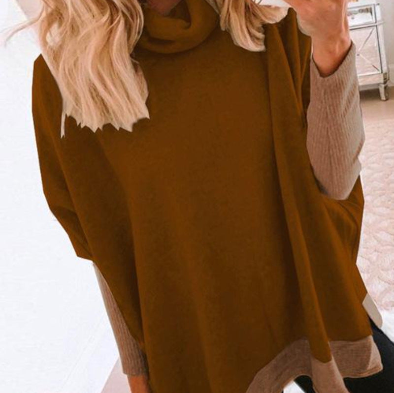 Strickpullover mit Stehkragen für Damen