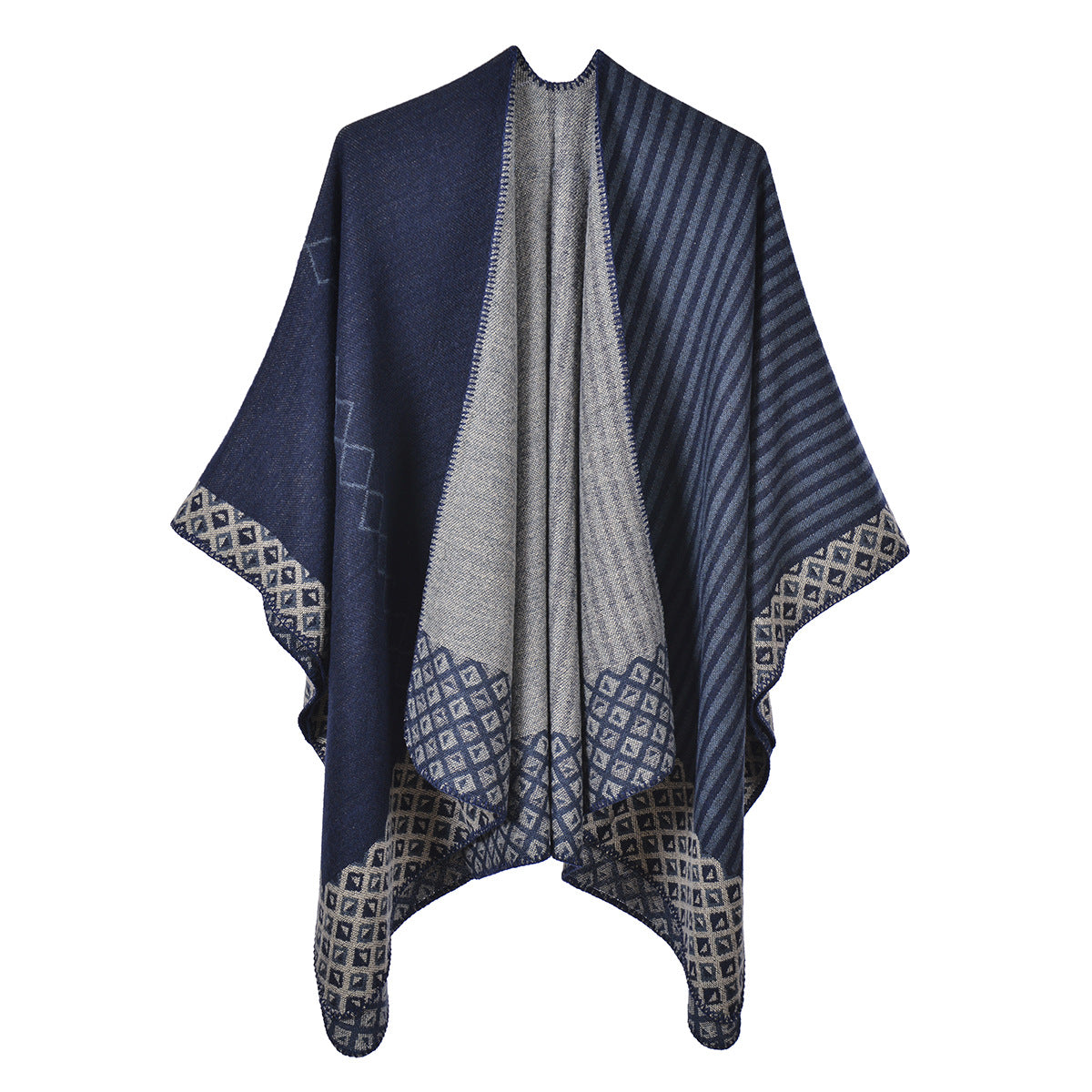 Herbst‑Winter‑Schal in geometrischem Muster | LuxeStyle
