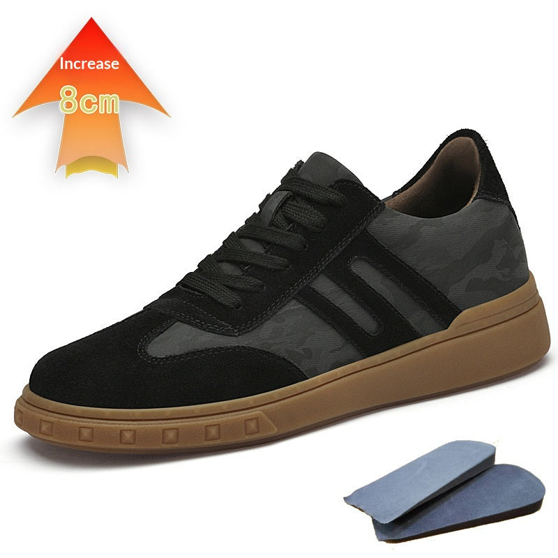 Sneaker aus Echtleder mit dezenter Absatzerhöhung