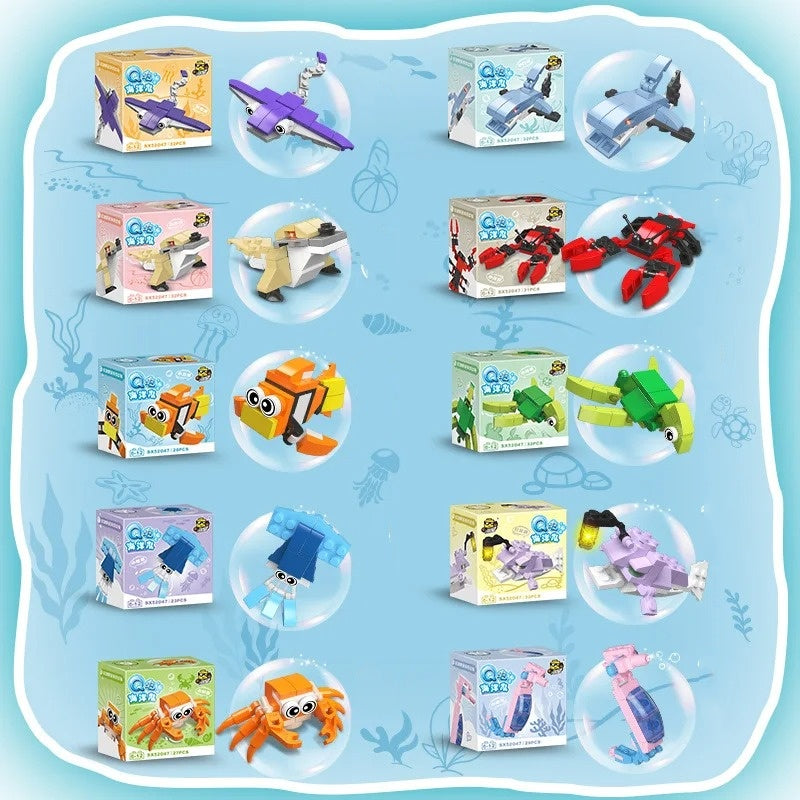 Bausteine-Set «Bubble Ocean Team» (10 Boxen) | LuxeStyle
