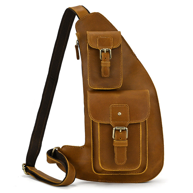 Herren Retro Umhängetasche aus Crazy Horse Leder