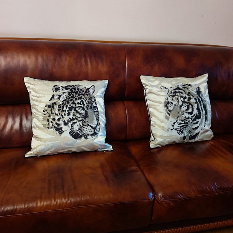 Leopard-Tiger Kissenbezug für Sofa