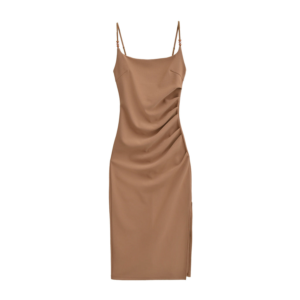 Pleated Midi-Kleid