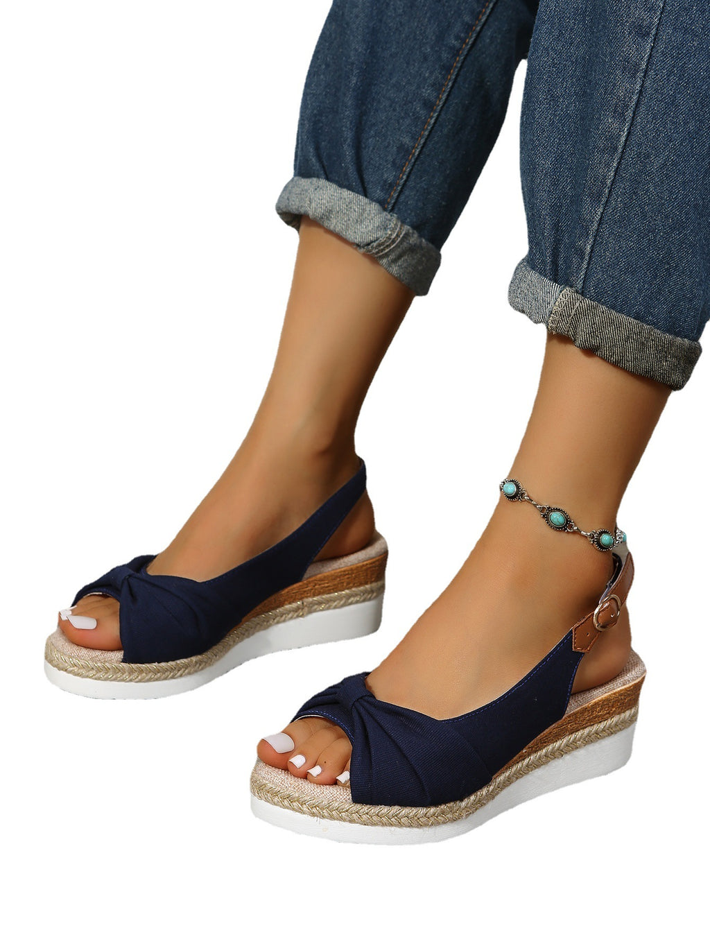 Keilsandalen mit Hanfseil und Schleife – Bild 3 | LuxeStyle