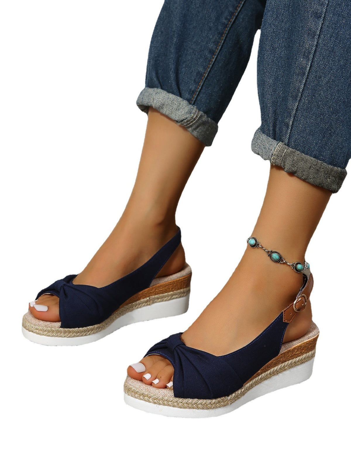 Keilsandalen mit Hanfseil und Schleife – Bild 3 | LuxeStyle