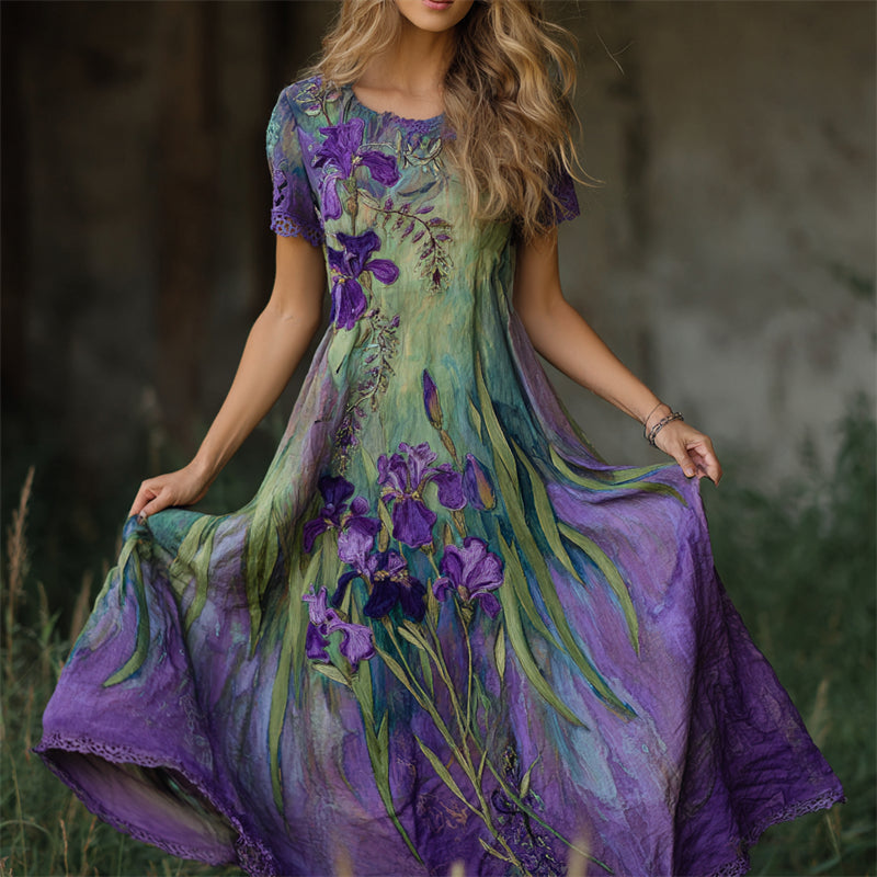 Elegantes ärmelloses Maxi-Kleid mit Blumenmuster | LuxeStyle