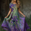 Elegantes ärmelloses Maxi-Kleid mit Blumenmuster – Bild 3 | LuxeStyle