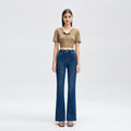Blaue Bellbottom-Hosen – Bild 1 | LuxeStyle