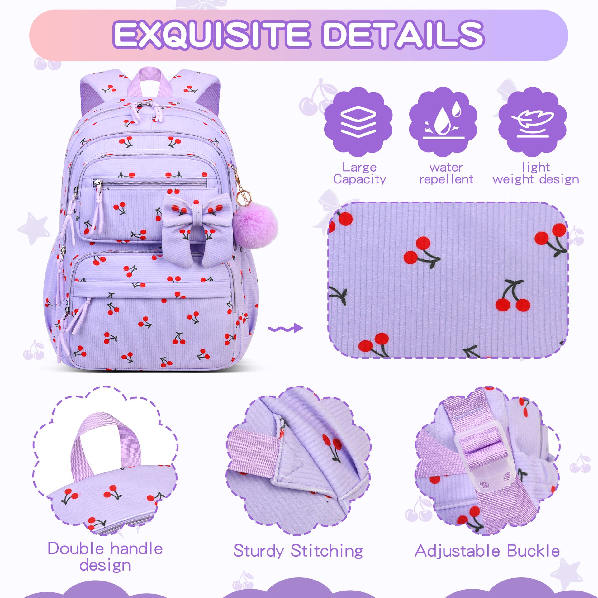 Corduroy-Rucksack-Set