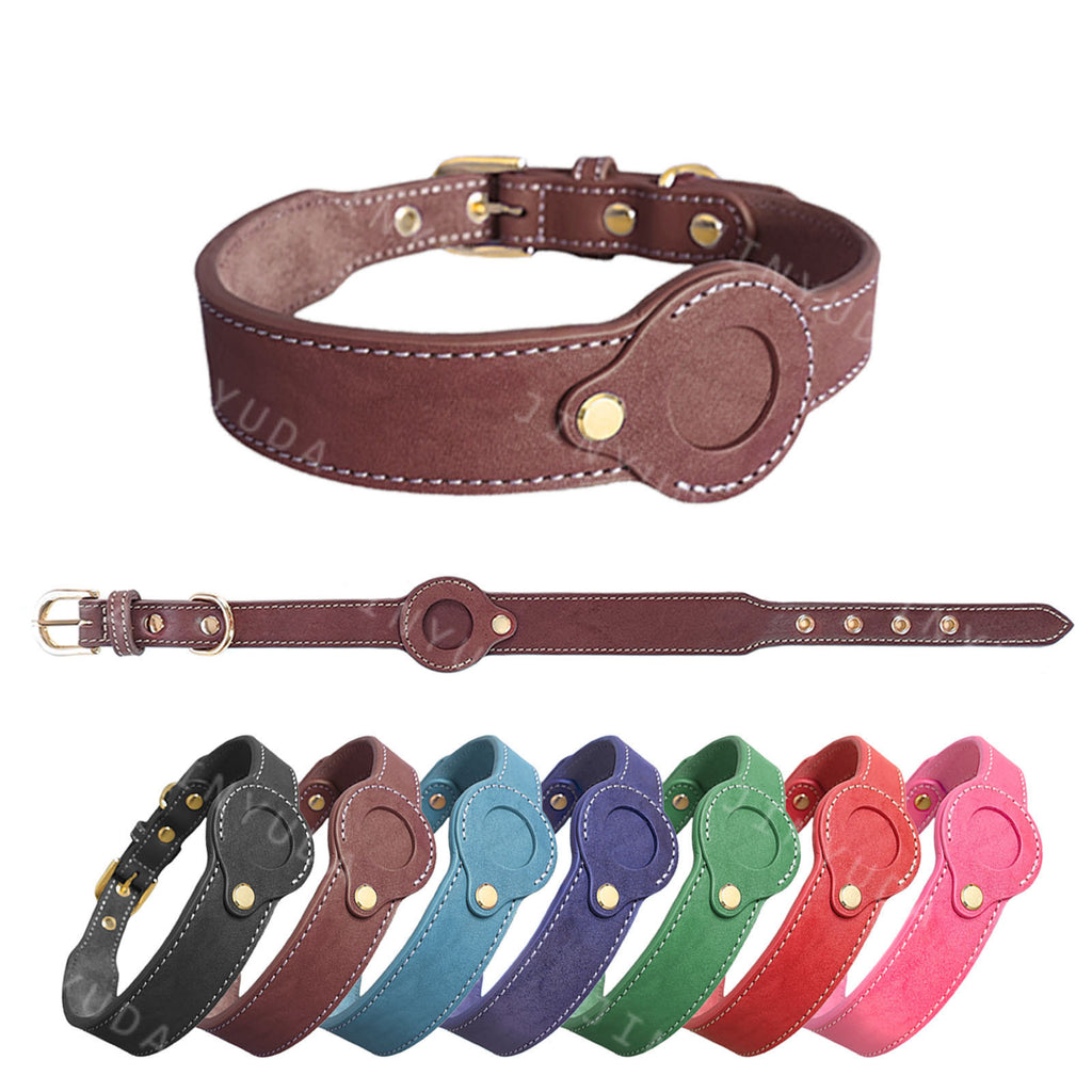 Abnehmbares Lederhalsband für Hunde