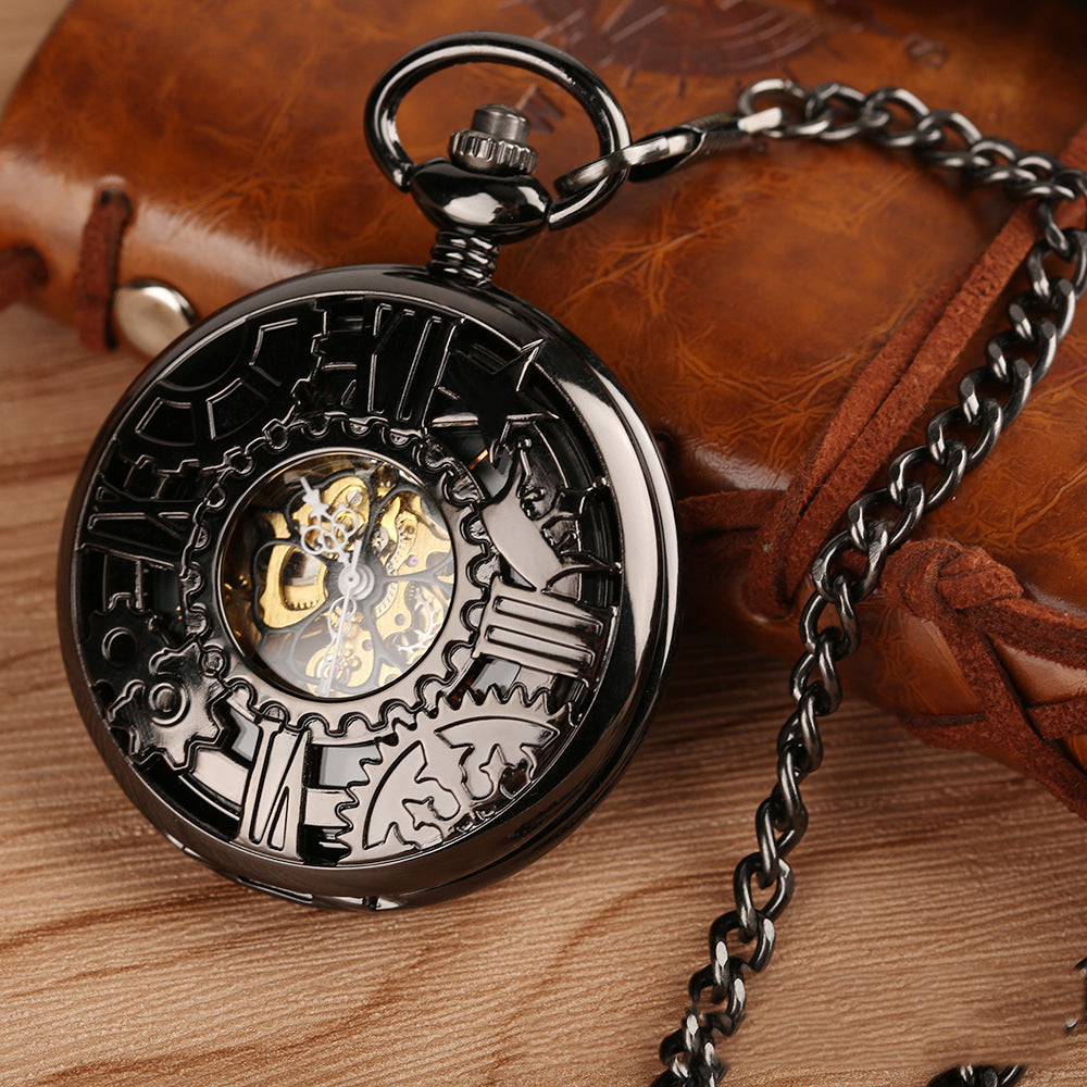 Retro Flip Halsketten-Taschenuhr
