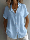 Damen Bluse mit Falten-Textur