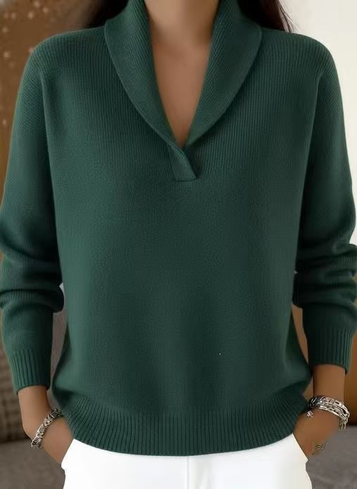 V-Neck Pullover im Retro-Stil