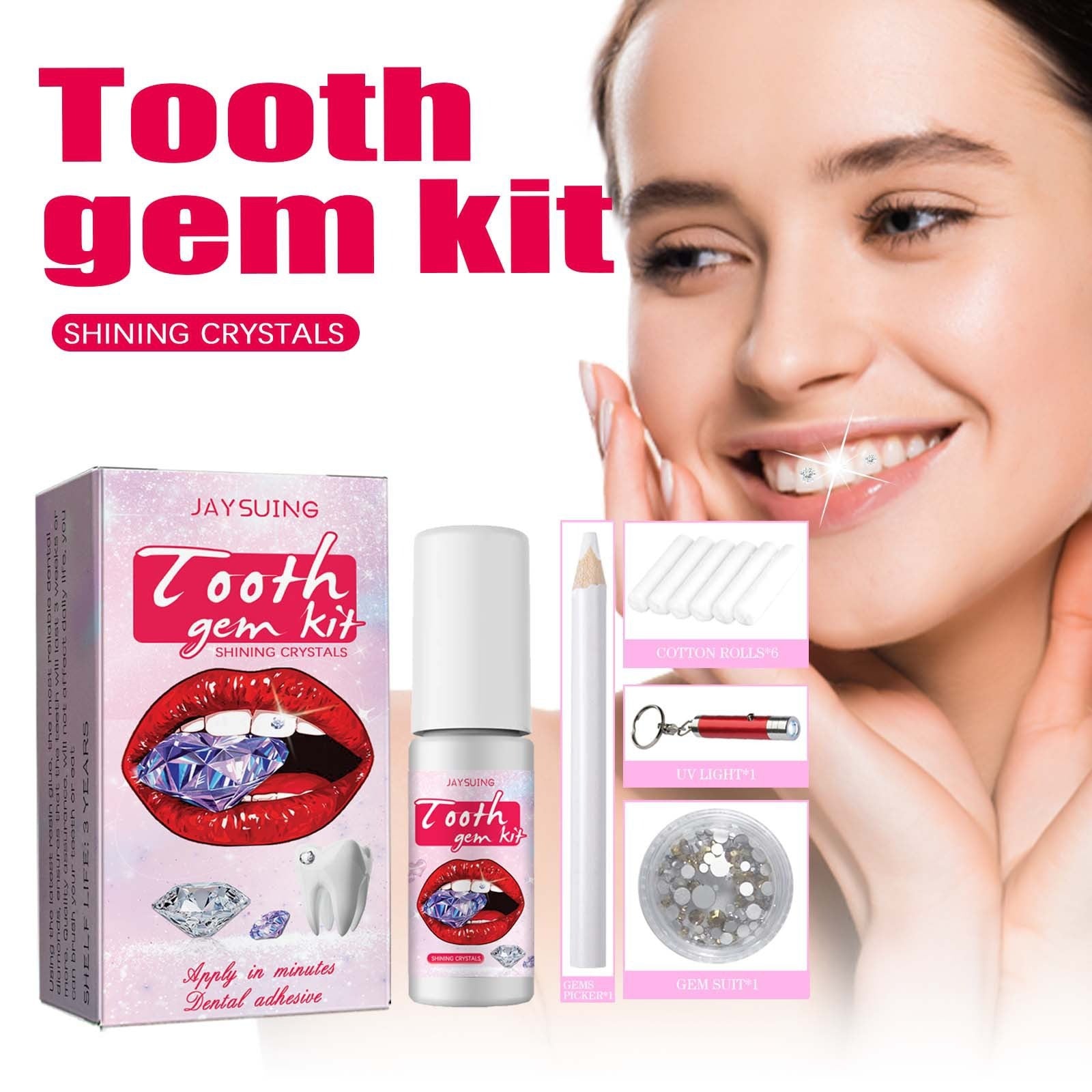 Zahnschmuck-Set für strahlendes Lächeln – Ansicht 3