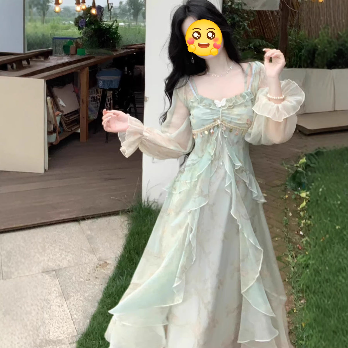 Ombre Rüschenkleid für Damen – Bild 4 | LuxeStyle